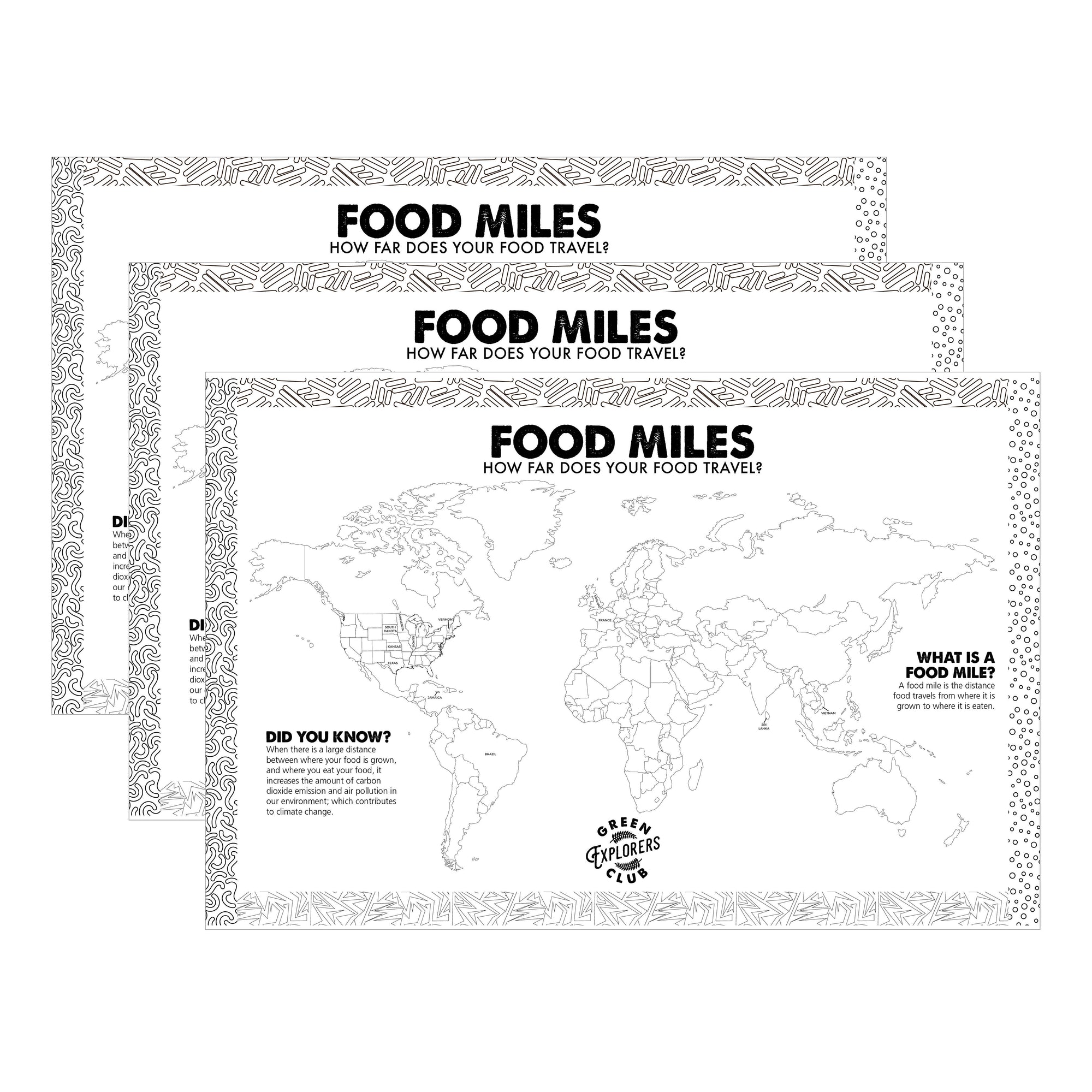 Food Miles Activity Sheet