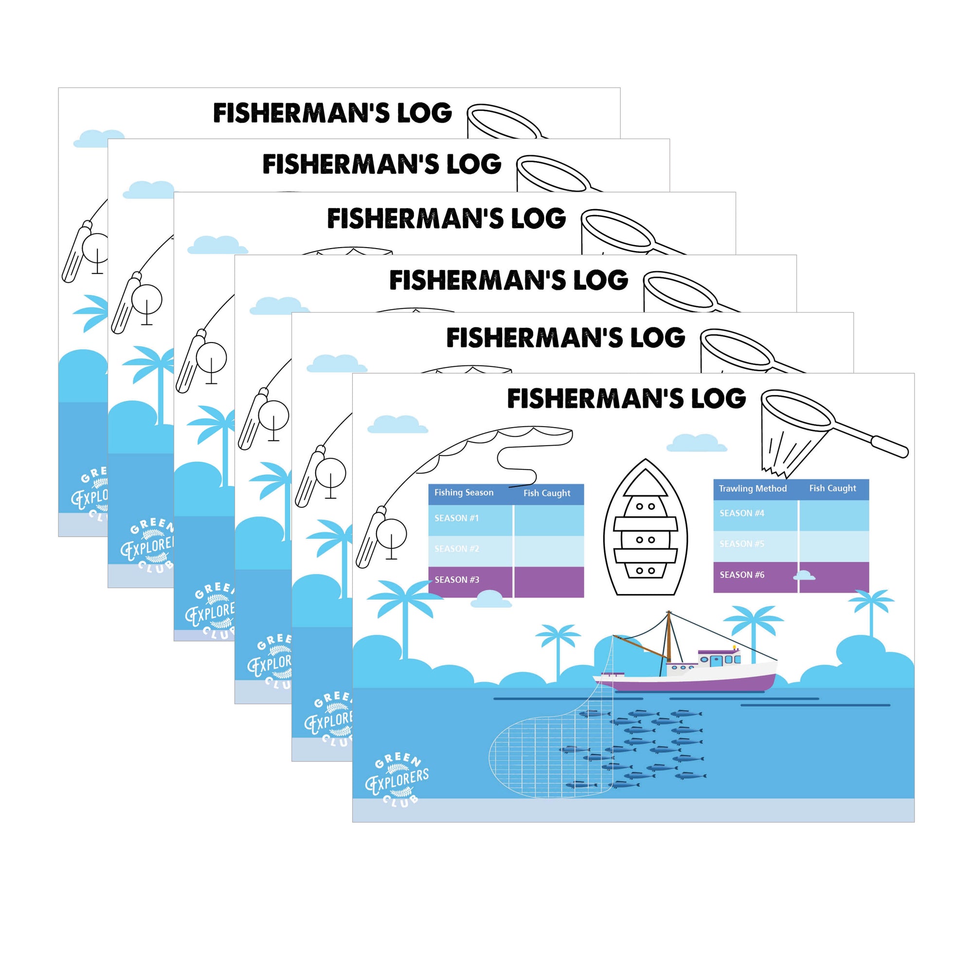 Trawling - Fishermans Log Worksheet